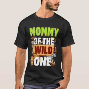 Camiseta Mami Of The Wild One Zoo Birthday Safari Jungle A