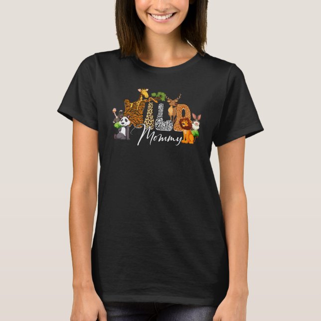 Camiseta Mami of the Wild Zoo Birthday Safari Jungle Anima (Anverso)