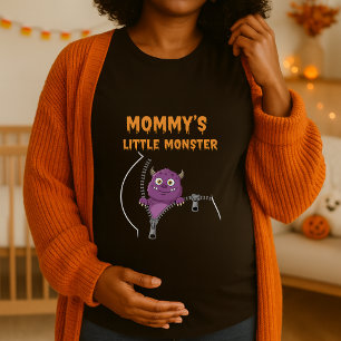 Camiseta Mami Pequeña Monstrua Halloween Maternidad