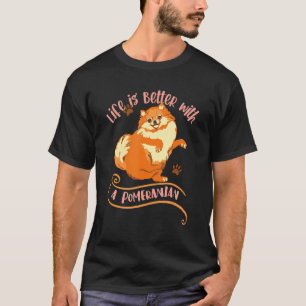 Camiseta Mami Pomeranian Por Mujeres Perro Vive Mejor