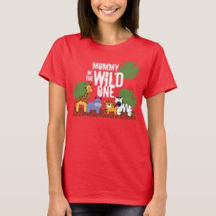 Camiseta Mami Roja del Safari UNO SALVAJE Primer cumpleaños