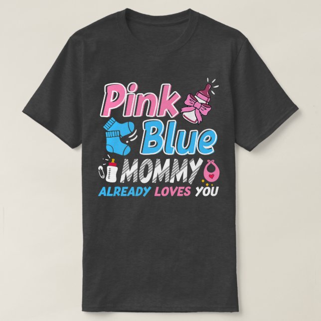 Camiseta Mami Rosa O Azul Ama A Tu Bebé (Diseño del anverso)