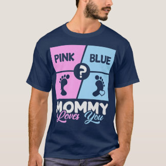 Camiseta Mami rosa o azul ama a tu bebé género revelar mo