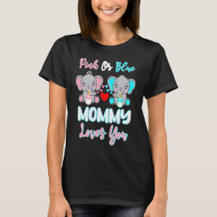 Camiseta Mami Rosa O Azul Te Ama Elefantes Género Del Bebé