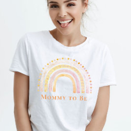 Camiseta Mami será el arcoiris rosado del boho rosa