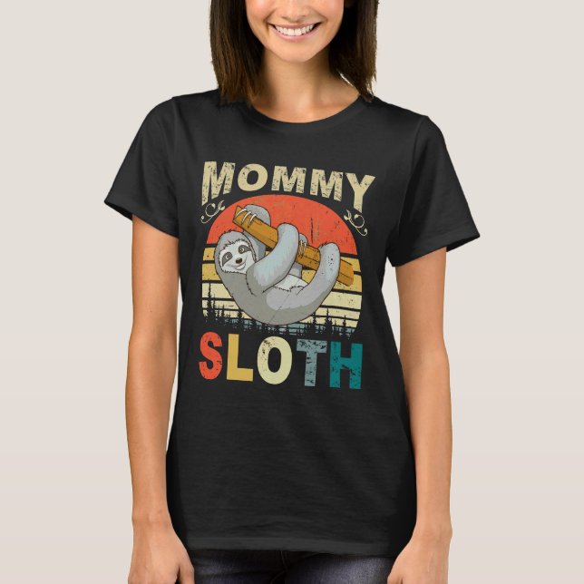 Camiseta Mami Sloth Familia Coincidiendo Con Los Menores (Anverso)