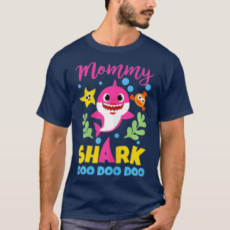 Camiseta Mami Tiburón Regalo Cute Bebé Familia De Tiburones