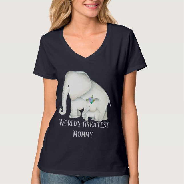 Camiseta Mami y elefante bebé (Anverso)
