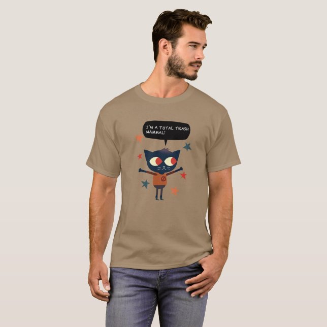 Camiseta Mamífero de la basura - noche en las maderas (Anverso completo)