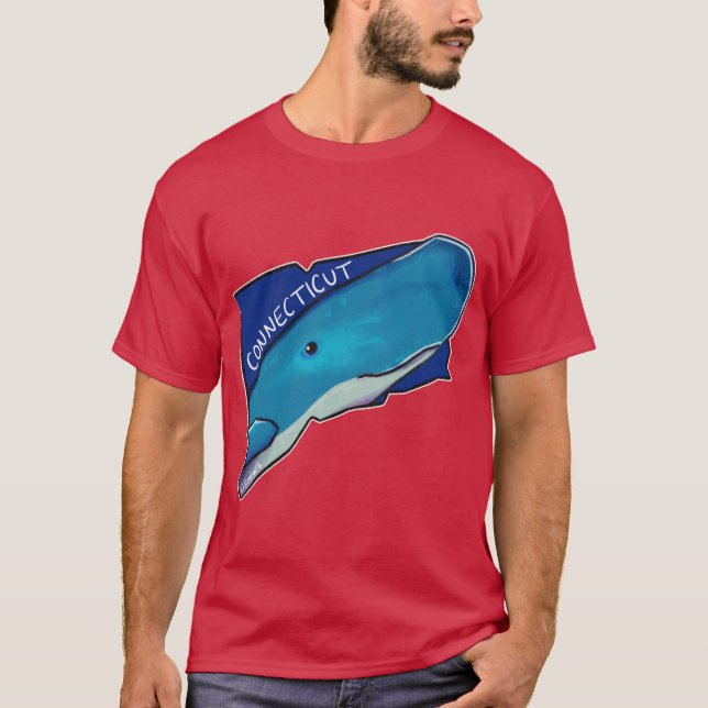 Camiseta Mamífero estatal de Connecticut Sperm Whale sobred (Anverso)
