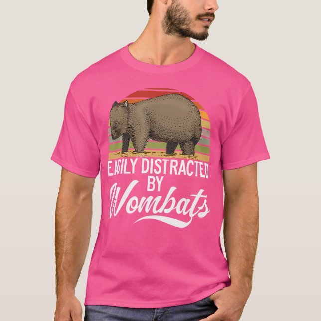 Camiseta Mamífero Marsupial Distraído Fácilmente Por Wombat (Anverso)