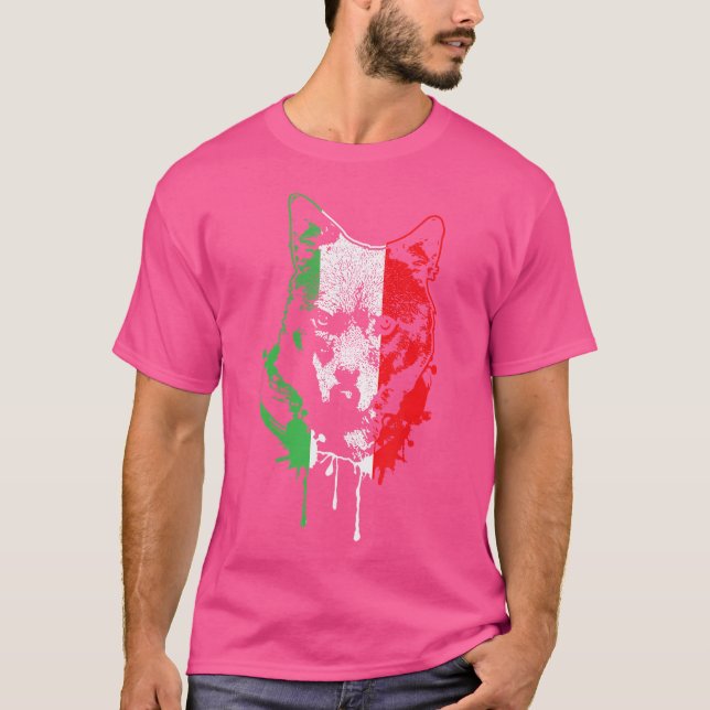 Camiseta Mamífero Nacional De Lobo Italiano Orgullo Italian (Anverso)