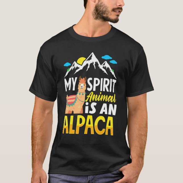Camiseta Mamíferos de Alpacas Lamas Alpaca My Spirit Animal (Anverso)
