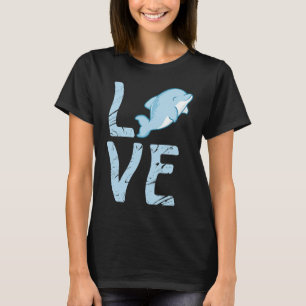 Camiseta Mamíferos marinos de los delfines del corazón del 