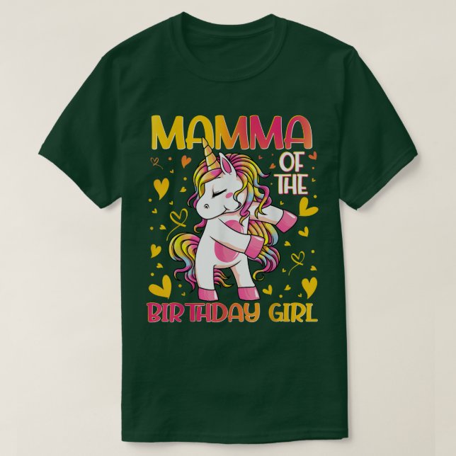 Camiseta Mamma de la Chica de cumpleaños que muere mamá de  (Diseño del anverso)