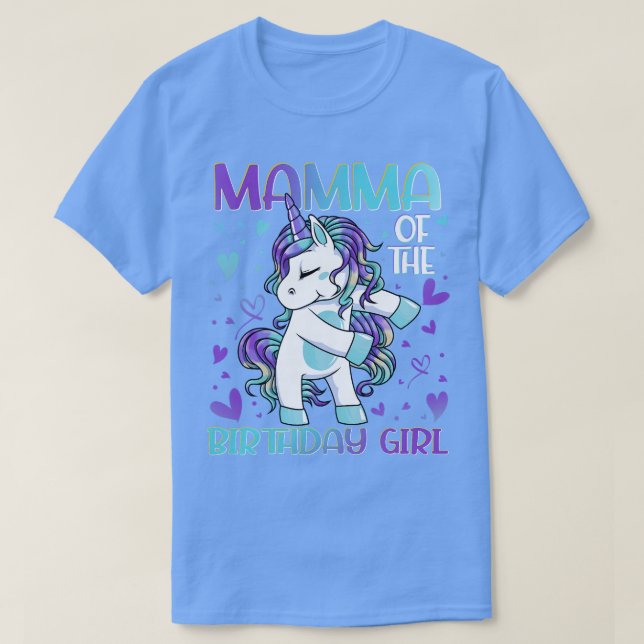 Camiseta Mamma de la Chica de cumpleaños que muere mamá de  (Diseño del anverso)