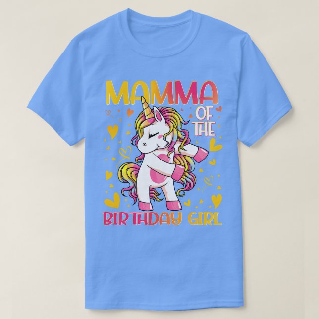 Camiseta Mamma de la Chica de cumpleaños que muere mamá de  (Diseño del anverso)