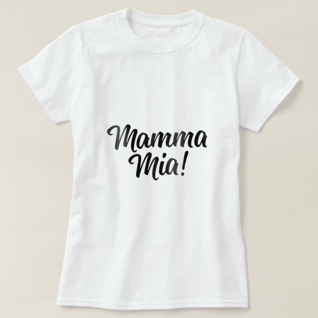 Camiseta Mamma Mia Cute Italiana (Diseño del anverso)
