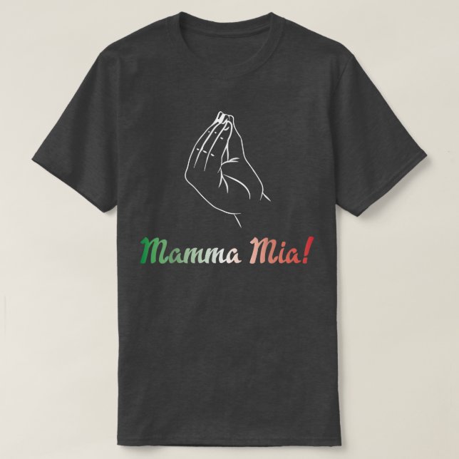 Camiseta Mamma Mia Italian Mom Mother Fun  (Diseño del anverso)