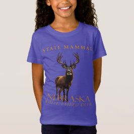 Camiseta Mammal del territorio de Nebraska, ciervo de cola 