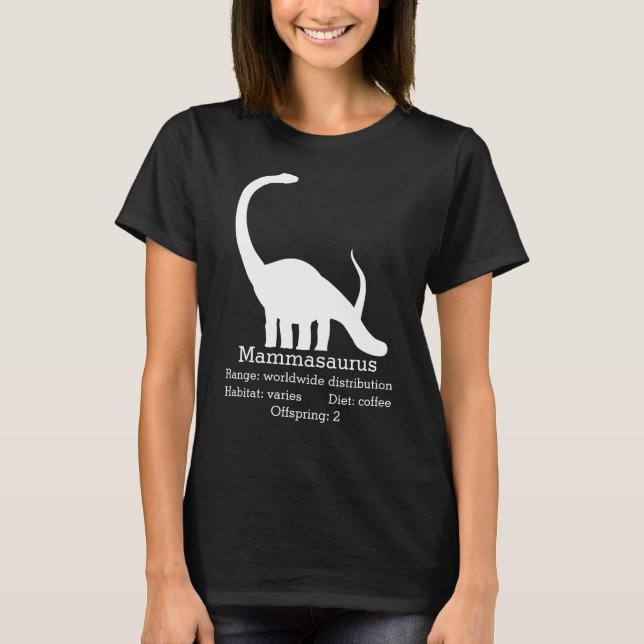 Camiseta Mammasaurus Mom, blanco (Anverso)
