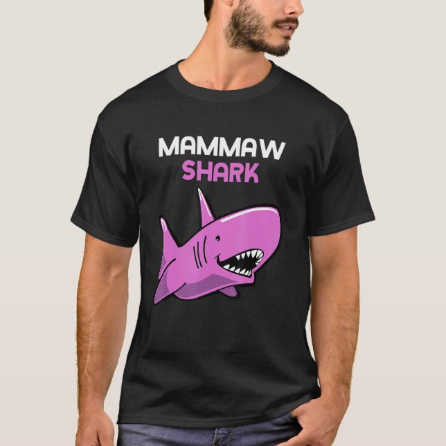 Camiseta MamMaw Shark  Family Mam Maw (Anverso)