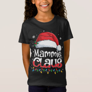 Camiseta Mammie Claus Santa Hat Navidades de la familia P