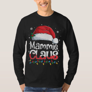Camiseta Mammie Claus Santa Hat Navidades de la familia P