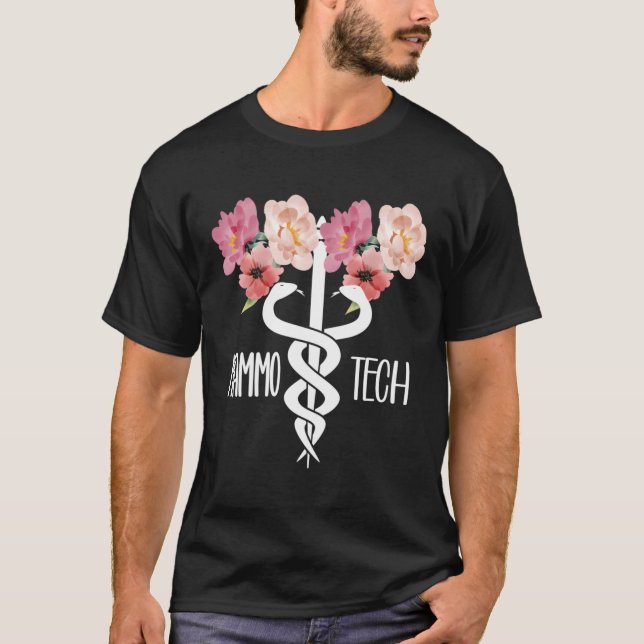 Camiseta Mammo Tech Caduceus Mammography Technologist (Anverso)