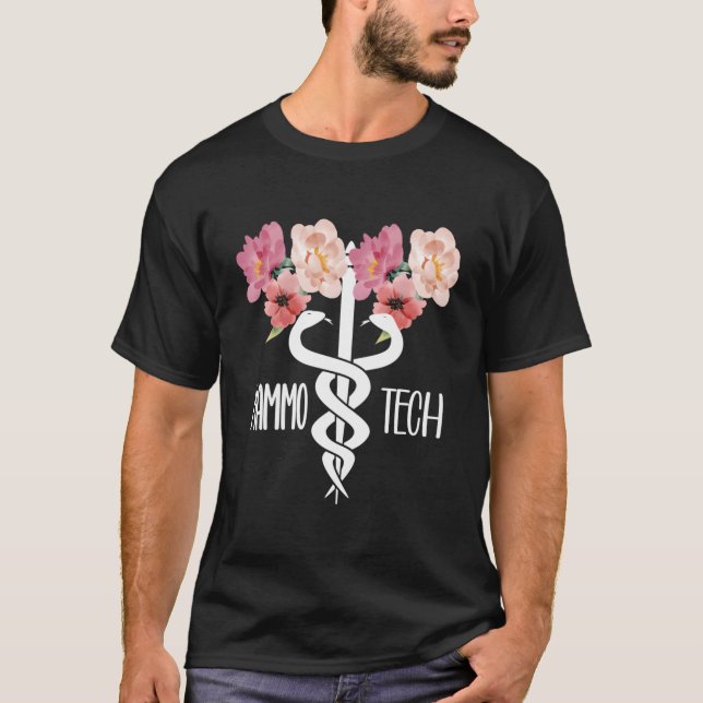Camiseta Mammo Tech Caduceus Mammography Technologist (Anverso)