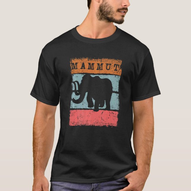Camiseta Mammoth Big Ice Woolly Elephant Mammuthus Mastodon (Anverso)