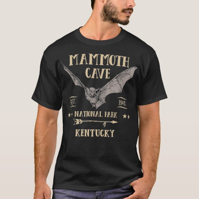 Camiseta MAMMOTH CAVE PARQUE NACIONAL Bat Kentucky turista (Anverso)