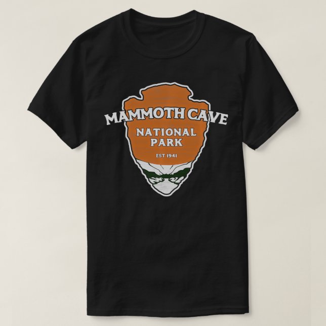 Camiseta Mammoth Cave Parque Nacional Estilo Arrowhead Rótu (Diseño del anverso)