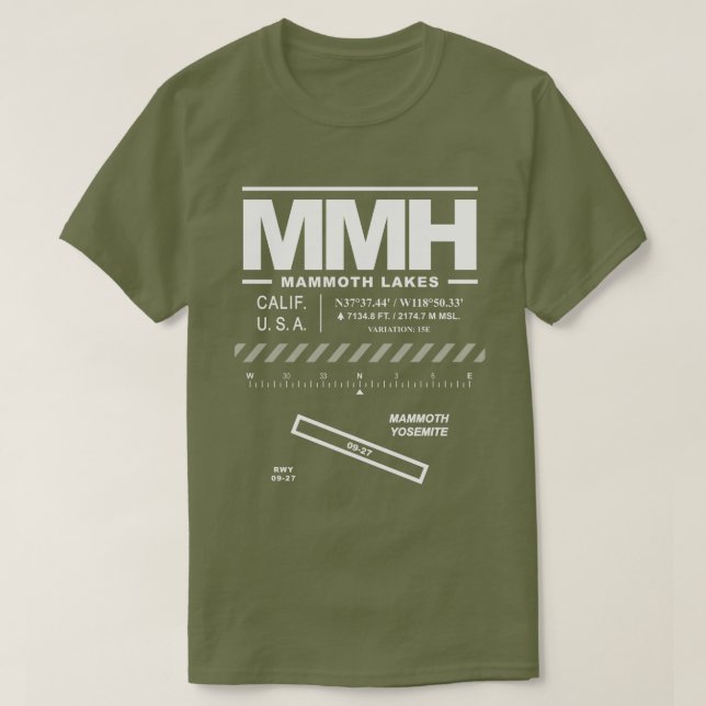 Camiseta Mammoth Yosemite Airport MMH T-Shirt (Diseño del anverso)