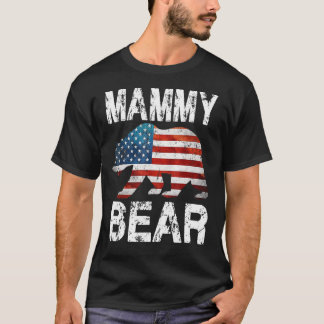 Camiseta Mammy Bear Bandera Patriótica Familia 4 De J