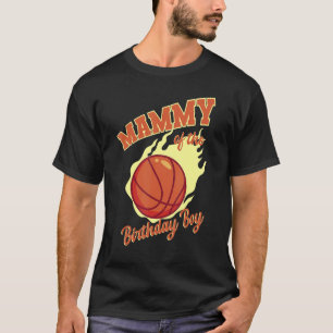 Camiseta Mammy Of Birthday Boy Basketball Family Bday P
