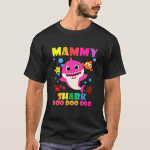Camiseta Mammy Shark Doo Doo Funny Baby Mamá Papi Niños