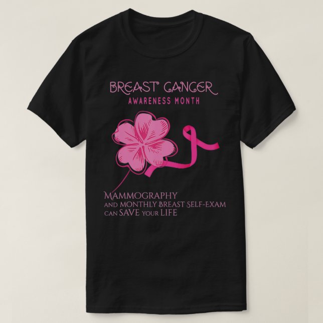 Camiseta Mamografía para conciencia del cáncer de mama Eam (Diseño del anverso)