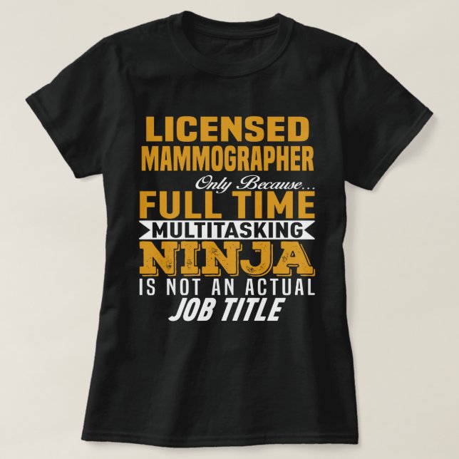 Camiseta Mamógrafo con licencia (Diseño del anverso)