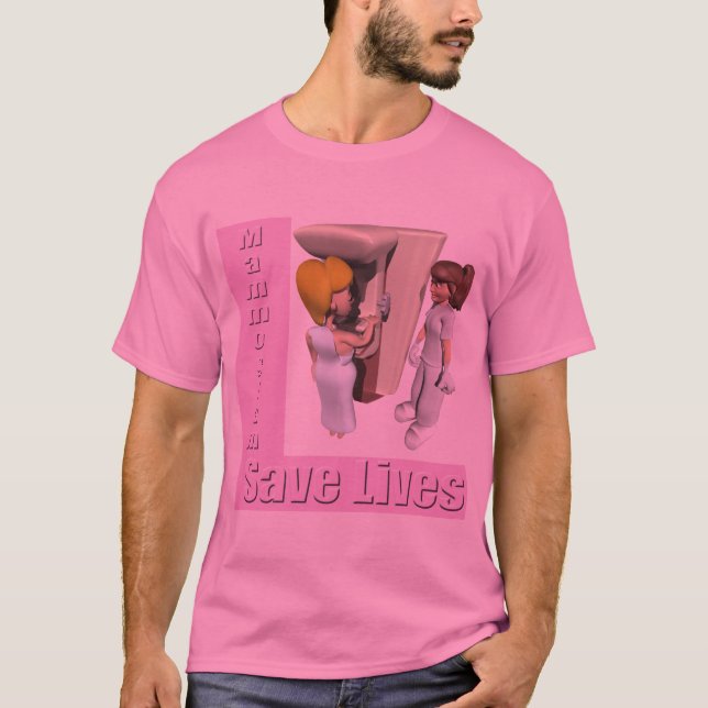 Camiseta - mamograma del cáncer de pecho (Anverso)