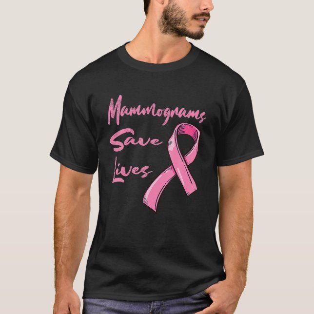 Camiseta Mamogramas Salvar vidas Concienciación sobre el cá (Anverso)