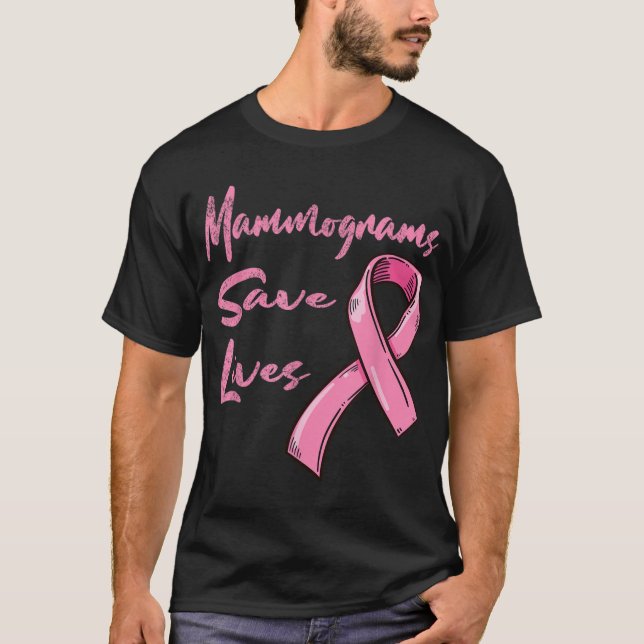 Camiseta Mamogramas Salvar vidas Concienciación sobre el cá (Anverso)