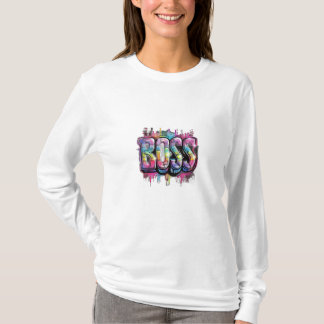Camiseta MaMuse Rainbow Boss Long Sleeve Tee