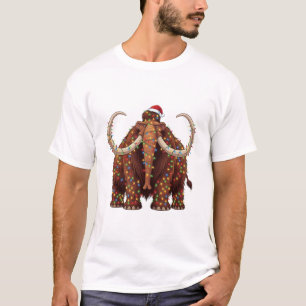 Camiseta Mamut Lanudo Envuelto en Luces de Navidad