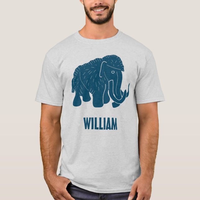 Camiseta Mamut lúgubre Personalizado azul personalizado (Anverso)