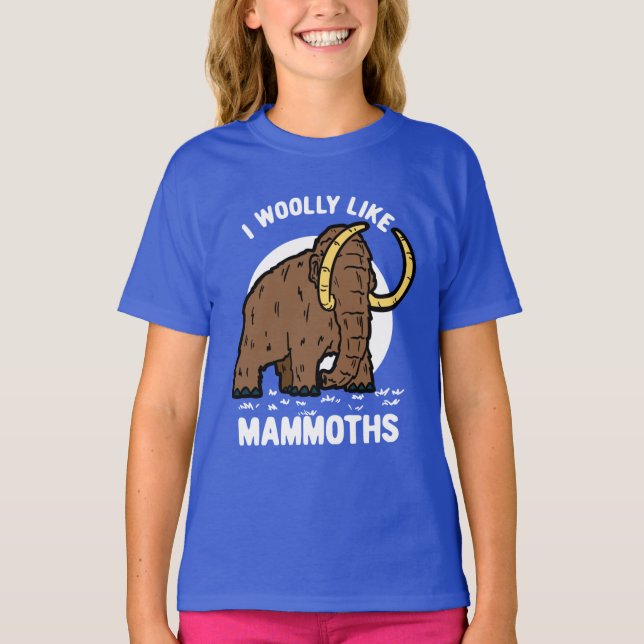 Camiseta Mamut Wooly graciosa animal prehistórico (Anverso)