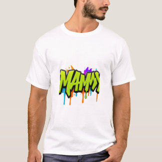 Camiseta "MAMY text design for t-shirt, bold bubble letters
