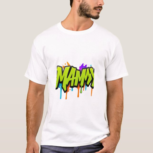 Camiseta "MAMY text design for t-shirt, bold bubble letters (Anverso)