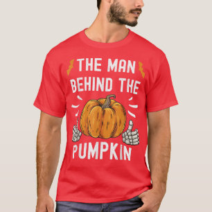 Camiseta Man Behind The Pumpkin Halloween Baby Pregnancy An