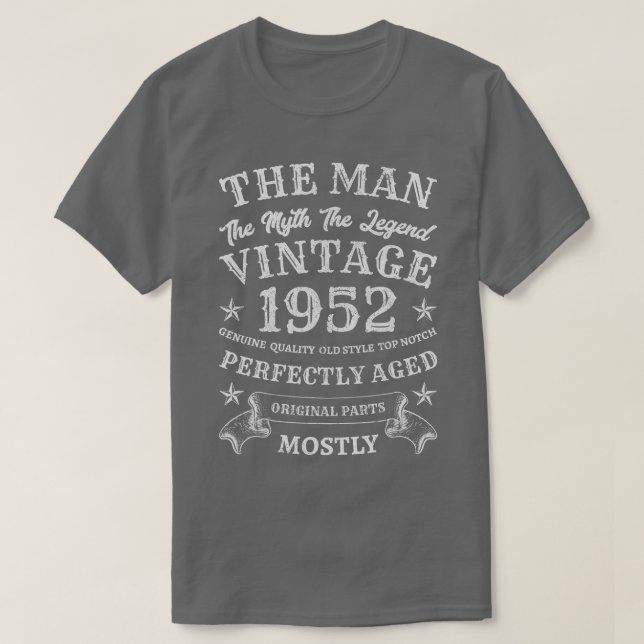 Camiseta Man Myth Legend 1952 Tee 70th Birthday 70 Years Ol (Diseño del anverso)